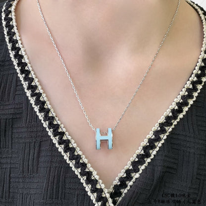 [Radiant Gem]¯POP H SKY BLUE NECKLACE