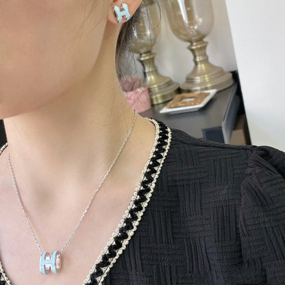 [Radiant Gem]¯POP H SKY BLUE NECKLACE