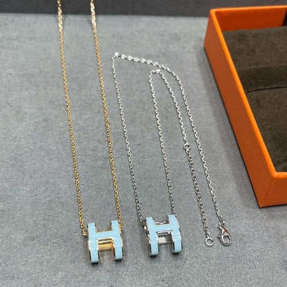 [Radiant Gem]¯POP H SKY BLUE NECKLACE