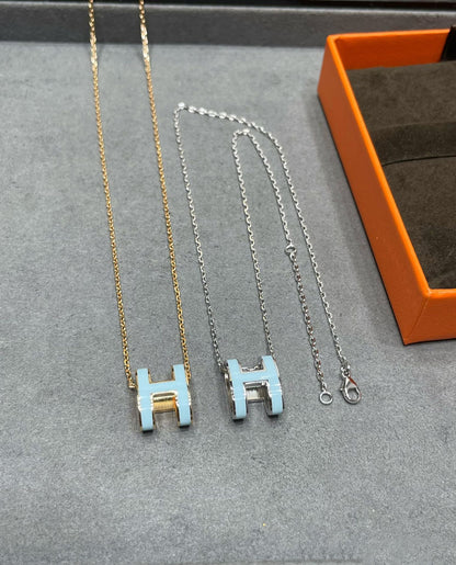 [Radiant Gem]¯POP H SKY BLUE NECKLACE