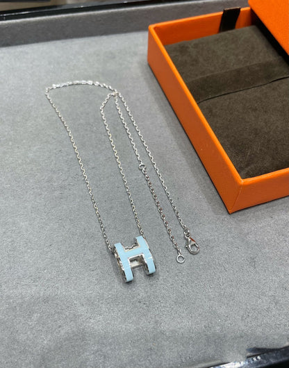 [Radiant Gem]¯POP H SKY BLUE NECKLACE