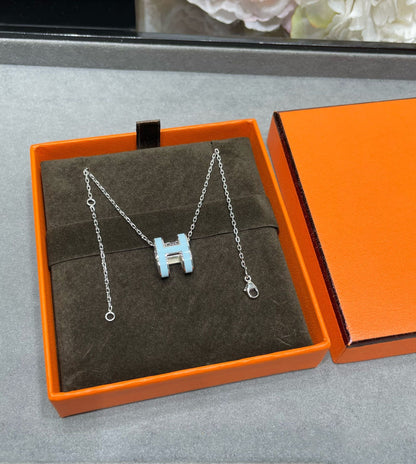[Radiant Gem]¯POP H SKY BLUE NECKLACE