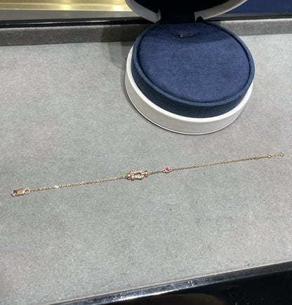 [Radiant Gem]¯FORCE 10 DIAMOND CHAIN LINK PINK GOLD BRACELET