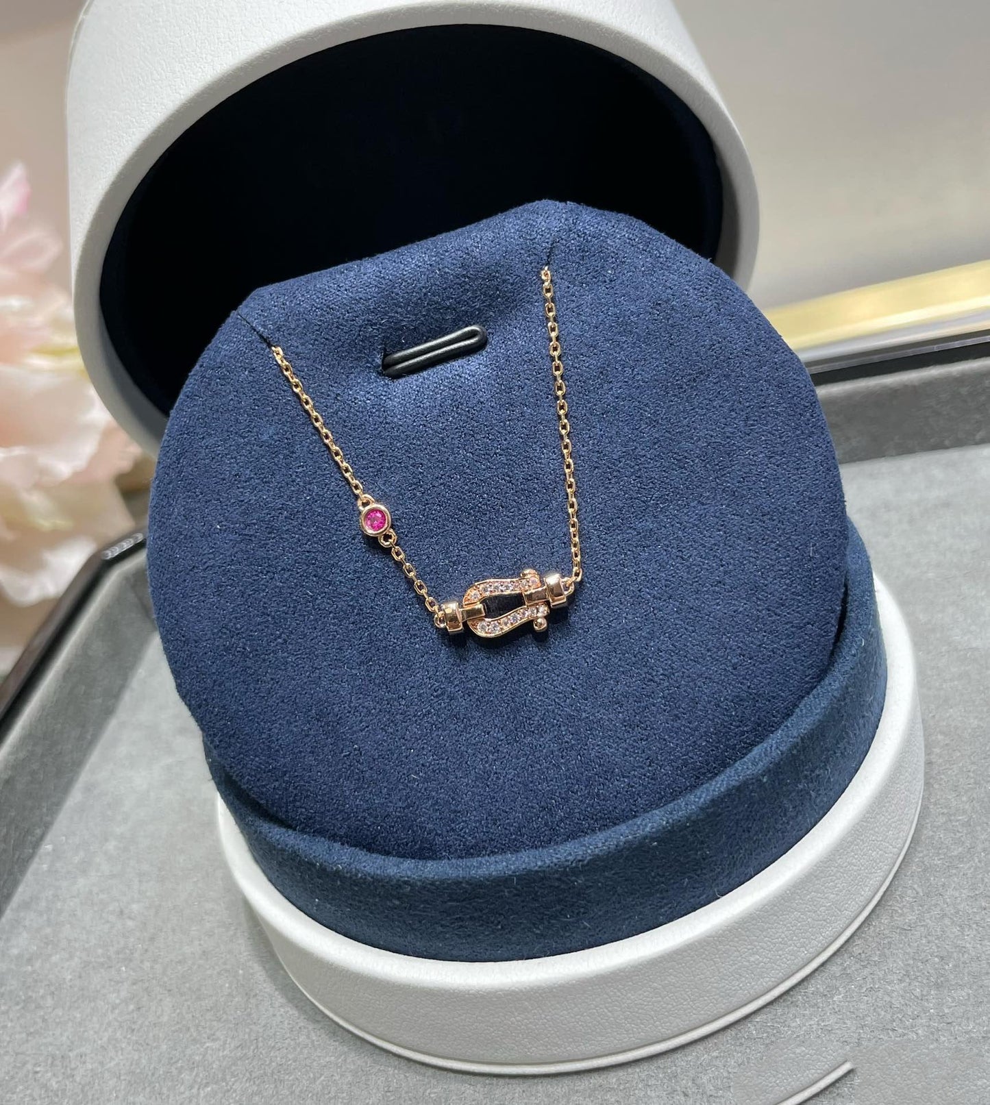 [Radiant Gem]¯FORCE 10 DIAMOND CHAIN LINK PINK GOLD BRACELET