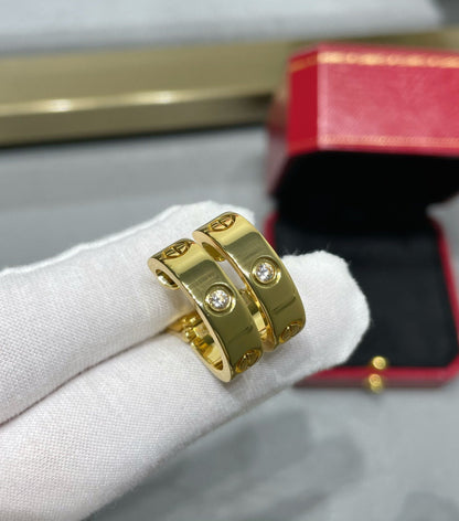 [Radiant Gem]¯LOVE 5.5MM 1 DIAMOND EARRINGS