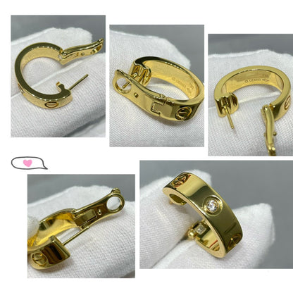 [Radiant Gem]¯LOVE 5.5MM 1 DIAMOND EARRINGS