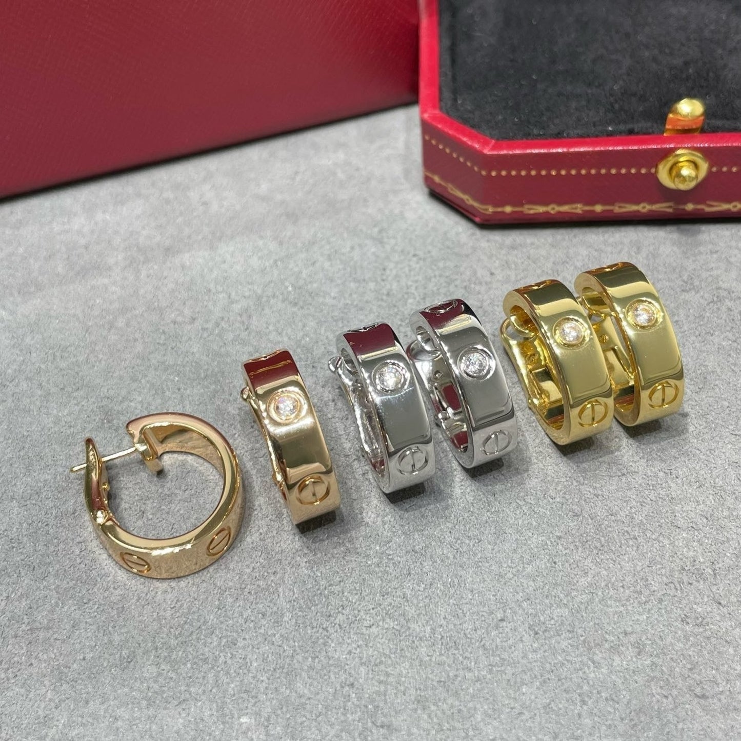 [Radiant Gem]¯LOVE 5.5MM 1 DIAMOND EARRINGS