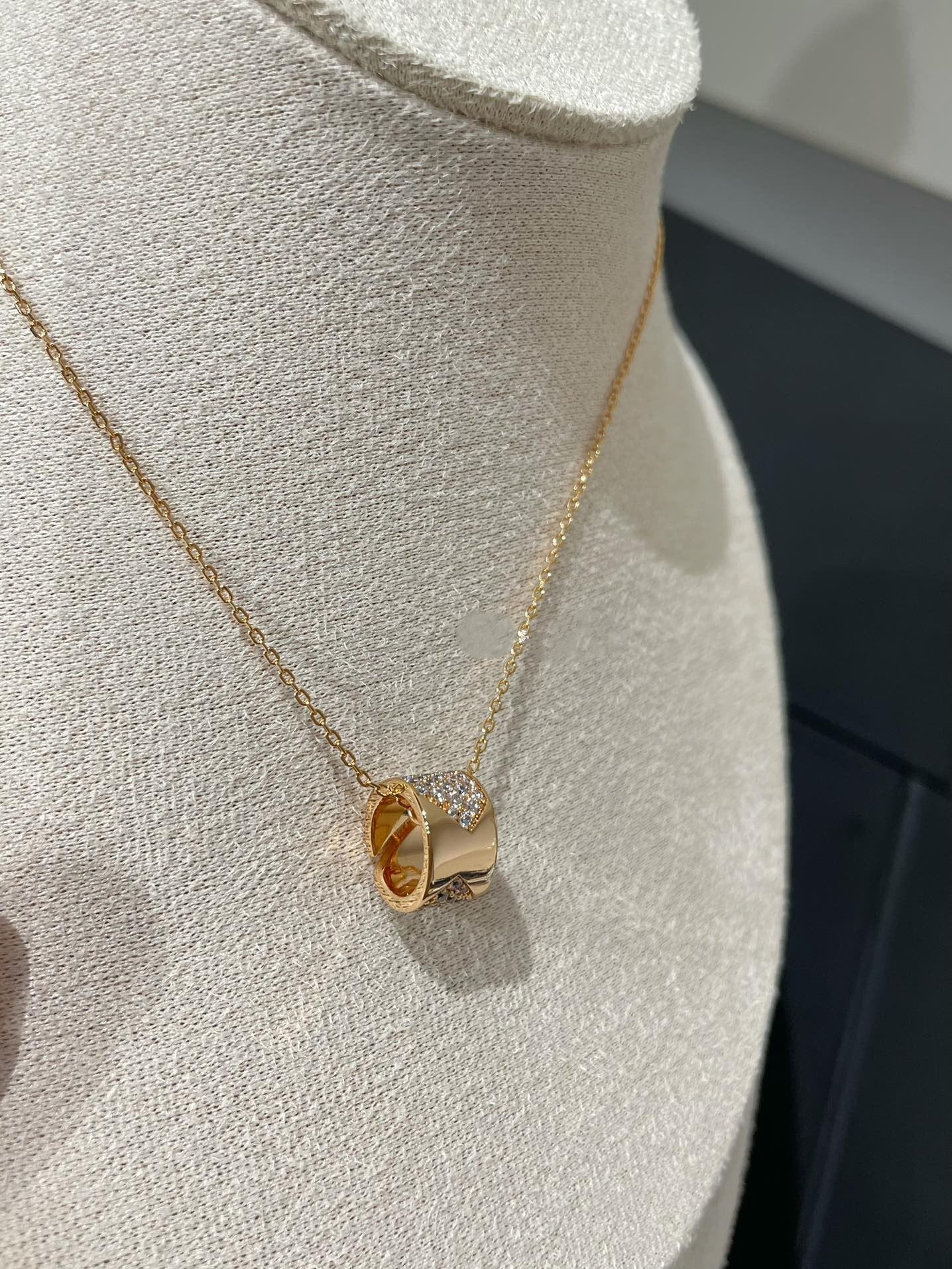 [Radiant Gem]¯LIENS EVIDENCE DIAMOND PAVED NECKLACE