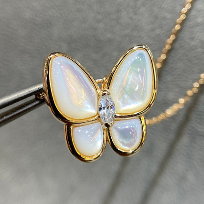 [Radiant Gem]¯BUTTERFLY MOP DIAMOND NECKLACE