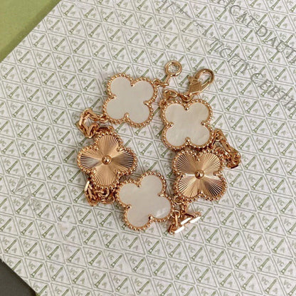 [Radiant Gem]New CLOVER WHITE PEARL MOP 5 MOTIF BRACELET COLLECTION
