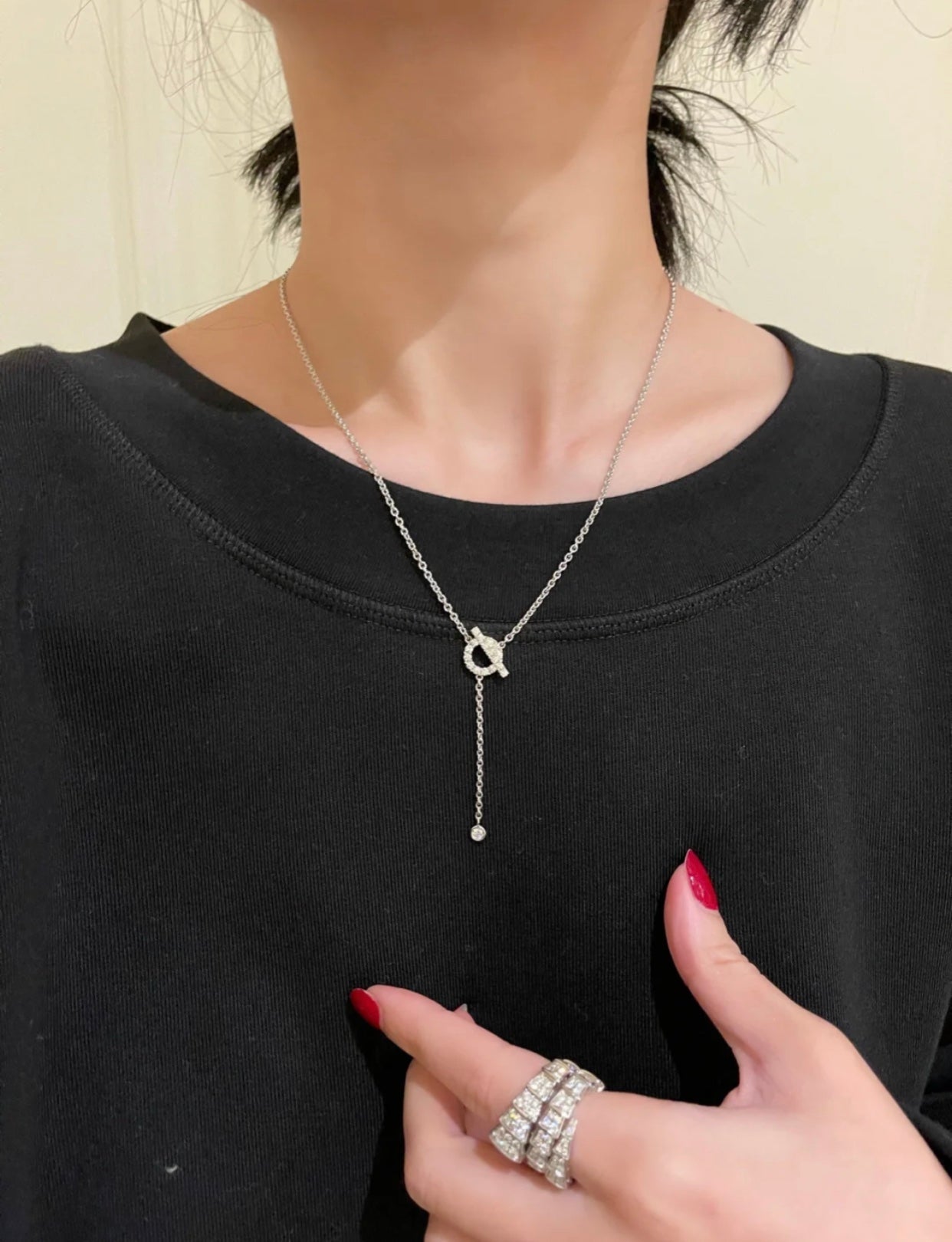 [Radiant Gem]¯FINESSE SILVER DIAMOND NECKLACE