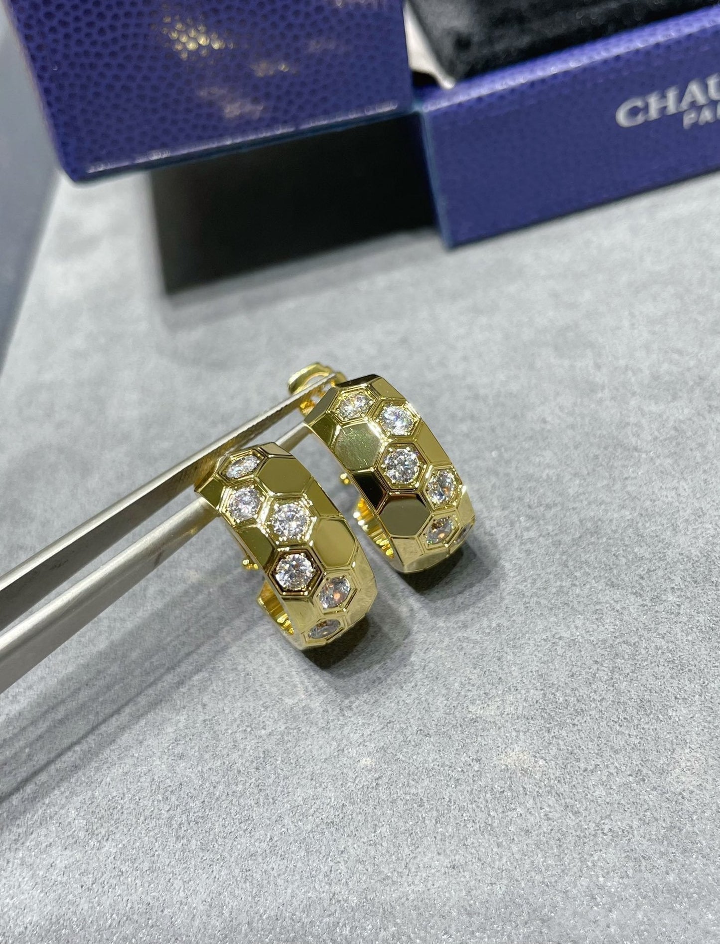 [Radiant Gem]¯BEE LOVE DIAMOND HOOP EARRINGS
