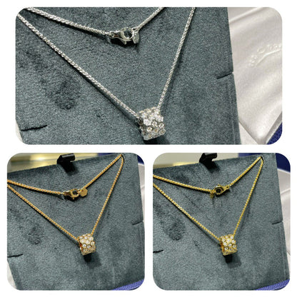 [Radiant Gem]¯BEE LOVE DIAMOND PAVED 3 ROW NECKLACE