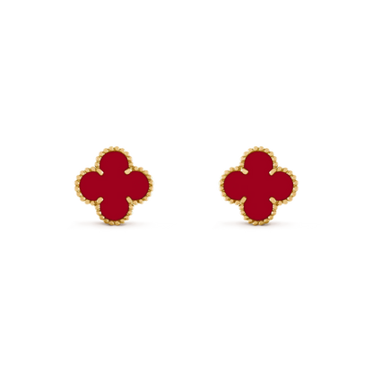 [Radiant Gem]¯CLOVER MEDIUM 1 MOTIFS CARNELIAN  EARRINGS