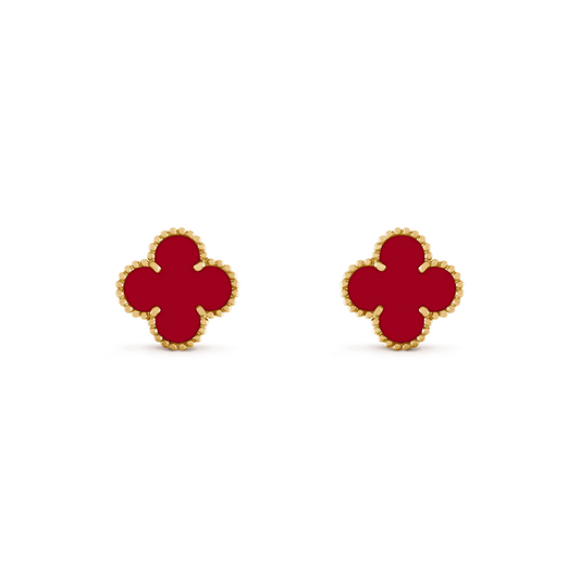 [Radiant Gem]¯CLOVER MEDIUM 1 MOTIFS CARNELIAN  EARRINGS