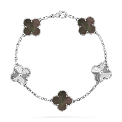 [Radiant Gem]New CLOVER 5 MOTIF GRAY MOP BRACELET COLLECTION