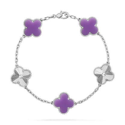 [Radiant Gem]New CLOVER 5 MOTIF LIGHT PURPLE BRACELET COLLECTION