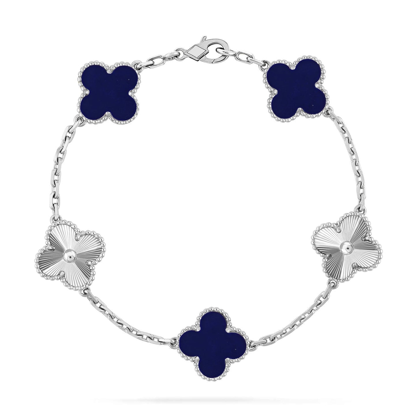 [Radiant Gem]New CLOVER 5 MOTIF LAPIS LAZULI BRACELET COLLECTION