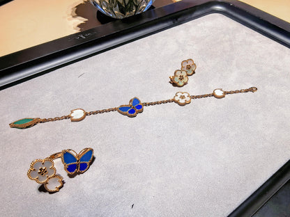 [Radiant Gem] 2026 NEW MODEL SPRING LUCKY 3 MOTIF GOLD RING