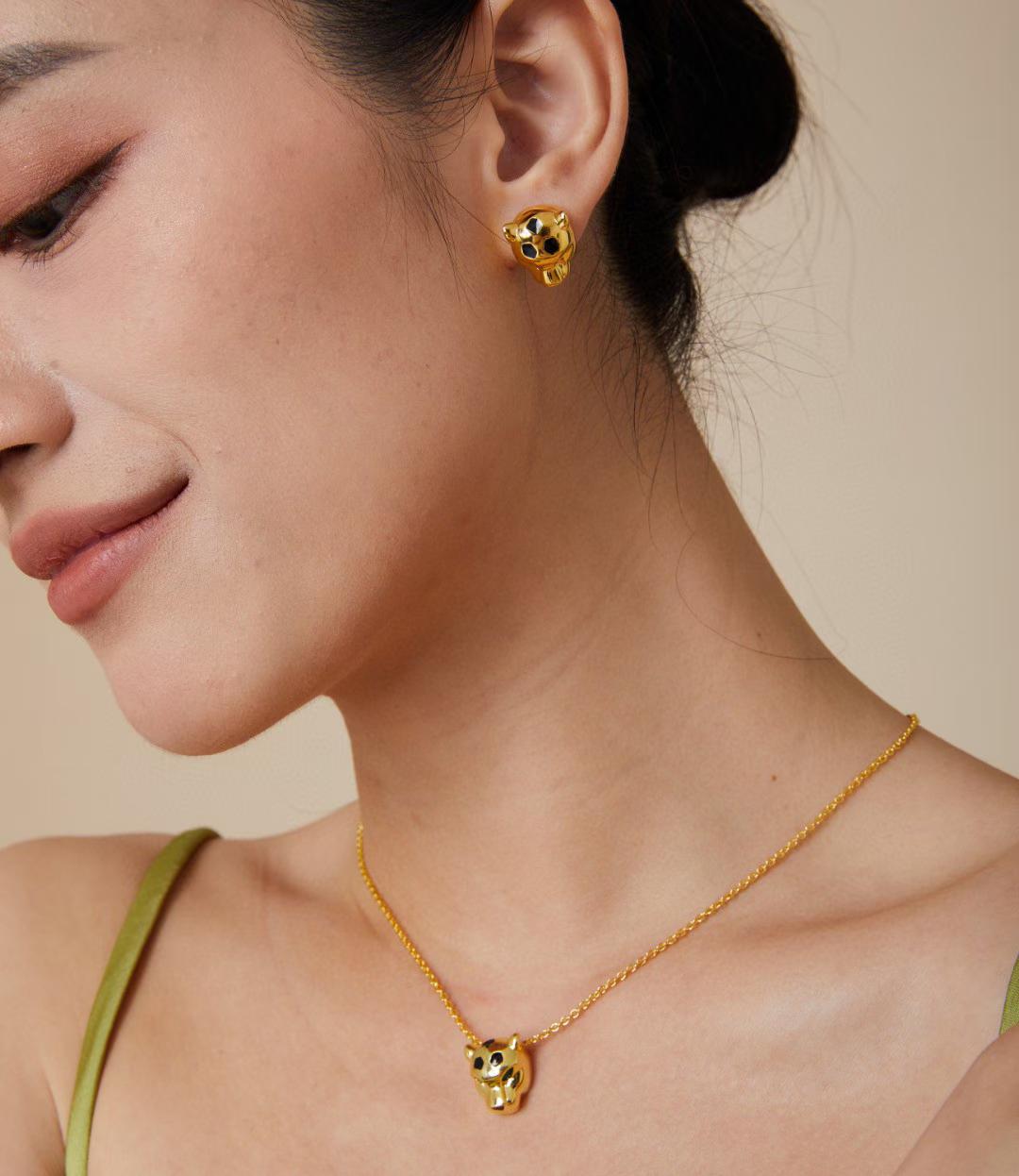 [Radiant Gem] CHRRTAH-PRINT STUD EARRINGS, THREE COLORS