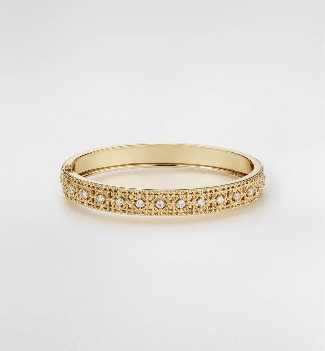[Radiant Gem] 2026 WOVEN-PATTERN BRACELET SET WITH FULL DIAMOND INLAY THREE-COLORS