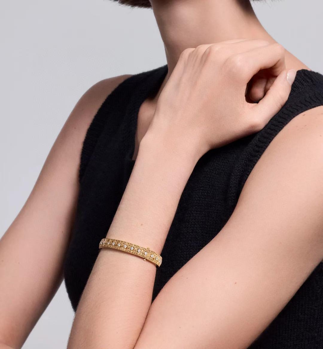 [Radiant Gem] 2026 WOVEN-PATTERN BRACELET SET WITH FULL DIAMOND INLAY THREE-COLORS
