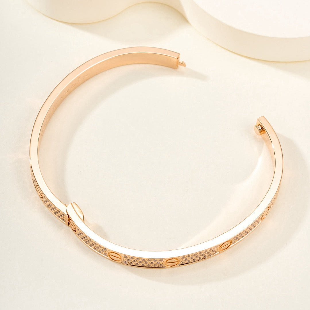 [Radiant Gem]¯LOVE BRACELET 4.8MM DIAMOND-PAVED