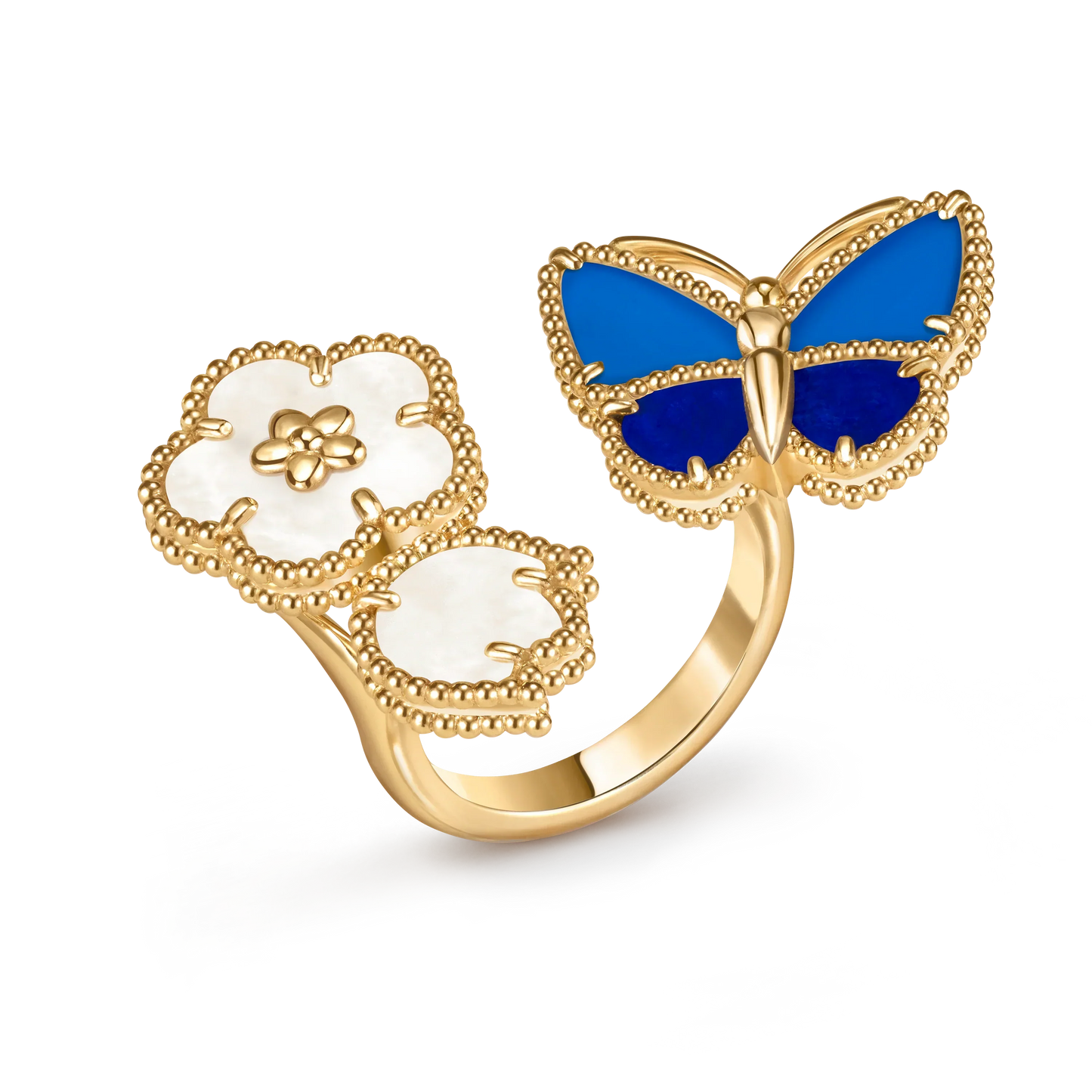 [Radiant Gem] 2026 NEW MODEL SPRING LUCKY 3 MOTIF GOLD RING