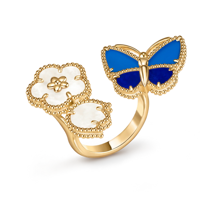 [Radiant Gem] 2026 NEW MODEL SPRING LUCKY 3 MOTIF GOLD RING