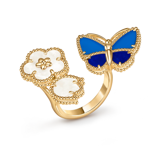 [Radiant Gem] 2026 NEW MODEL SPRING LUCKY 3 MOTIF GOLD RING
