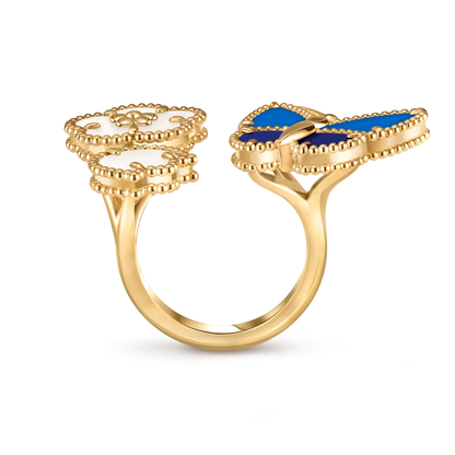 [Radiant Gem] 2026 NEW MODEL SPRING LUCKY 3 MOTIF GOLD RING