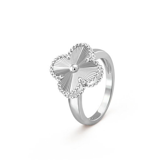 [Radiant Gem]¯CLOVER SILVER RING