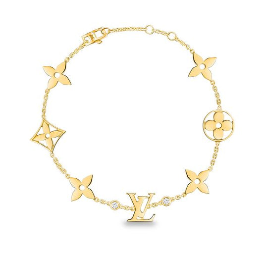 [Radiant Gem]¯STAR AND SUN 7 MOTIFS GOLD BRACELET
