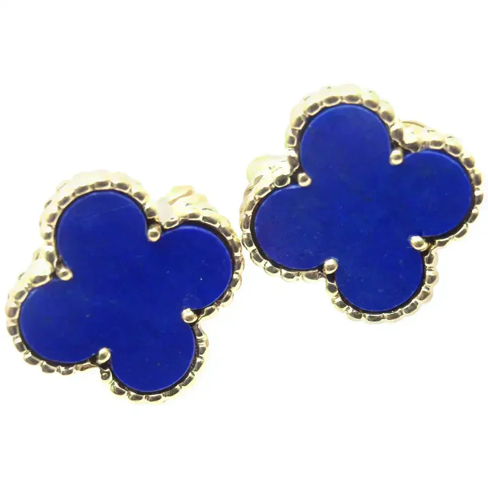 [Radiant Gem]¯CLOVER MINI 9.5MM TURQUOISE EARRINGS