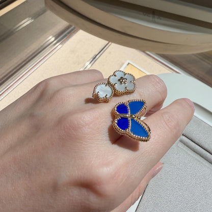 [Radiant Gem] 2026 NEW MODEL SPRING LUCKY 3 MOTIF GOLD RING