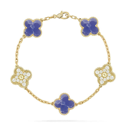 [Radiant Gem]New CLOVER 5 MOTIF BLUE VEINS BRACELET COLLECTION