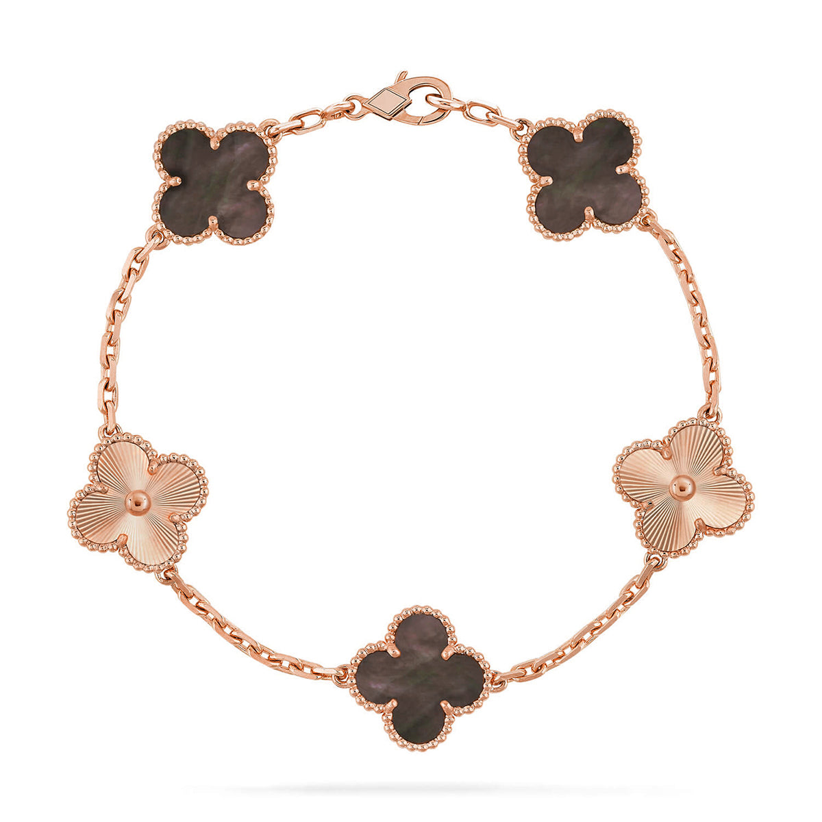 [Radiant Gem]New CLOVER 5 MOTIF GRAY MOP BRACELET COLLECTION