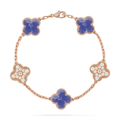 [Radiant Gem]New CLOVER 5 MOTIF BLUE VEINS BRACELET COLLECTION