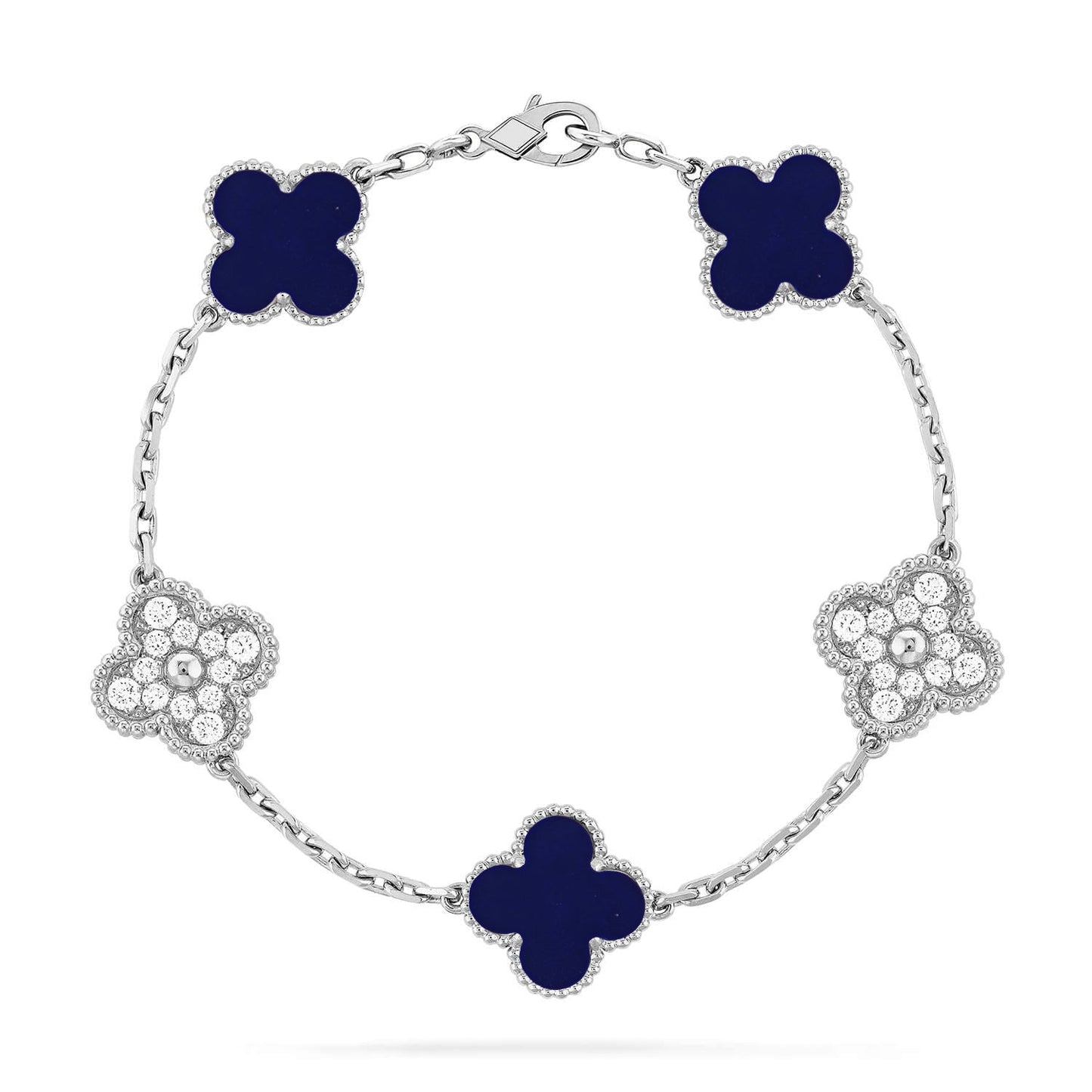 [Radiant Gem]New CLOVER 5 MOTIF LAPIS LAZULI BRACELET COLLECTION