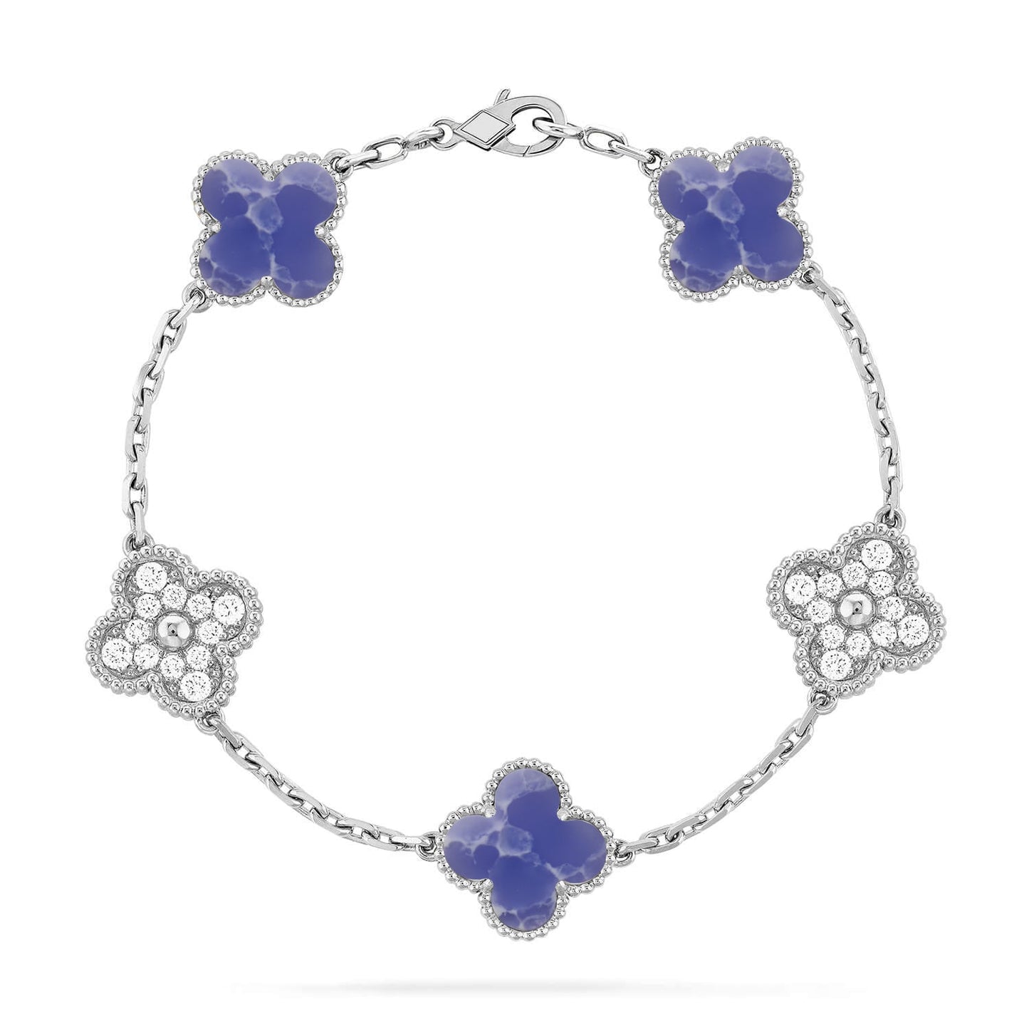[Radiant Gem]New CLOVER 5 MOTIF BLUE VEINS BRACELET COLLECTION