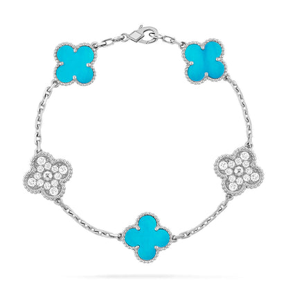 [Radiant Gem]New  CLOVER 5 MOTIF TURQUOISE BRACELET COLLECTION