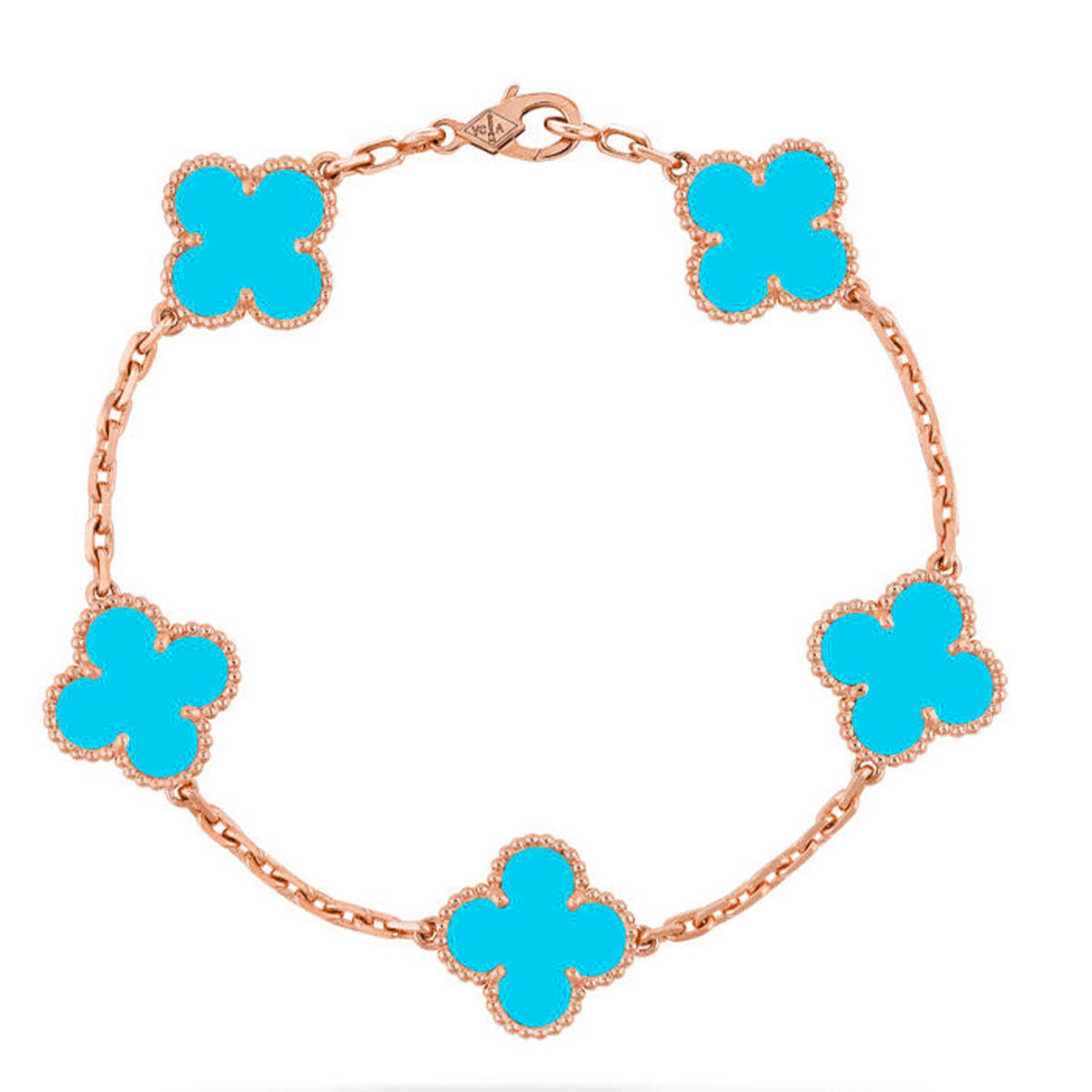 [Radiant Gem]New  CLOVER 5 MOTIF TURQUOISE BRACELET COLLECTION