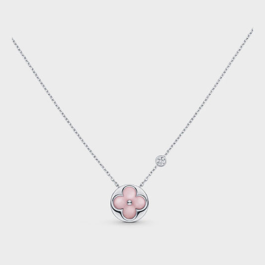 [Radiant Gem]¯SUN MOTIF PINK MOP SILVER BRACELET