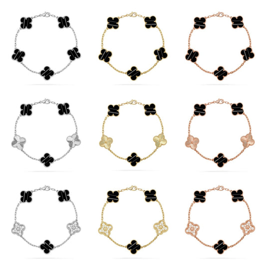 [Radiant Gem]New  CLOVER 5 MOTIF PULSAR STONE BRACELET COLLECTION