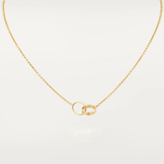 [Radiant Gem]¯LOVE NECKLACE DOUBLE RING GOLD