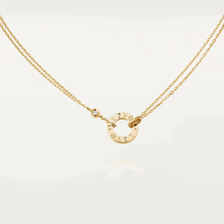 [Radiant Gem]¯LOVE NECKLACE 16MM 2 DIAMONDS