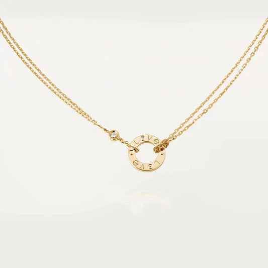 [Radiant Gem]¯LOVE NECKLACE 16MM 2 DIAMONDS