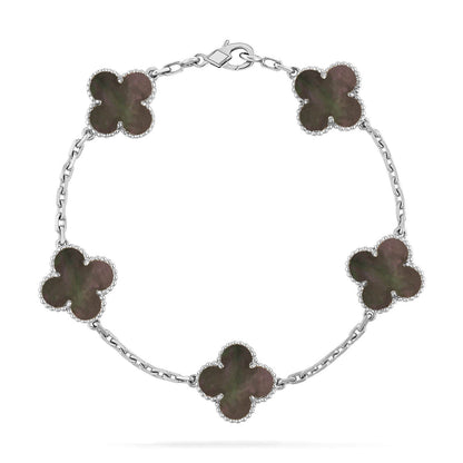 [Radiant Gem]New CLOVER 5 MOTIF GRAY MOP BRACELET COLLECTION