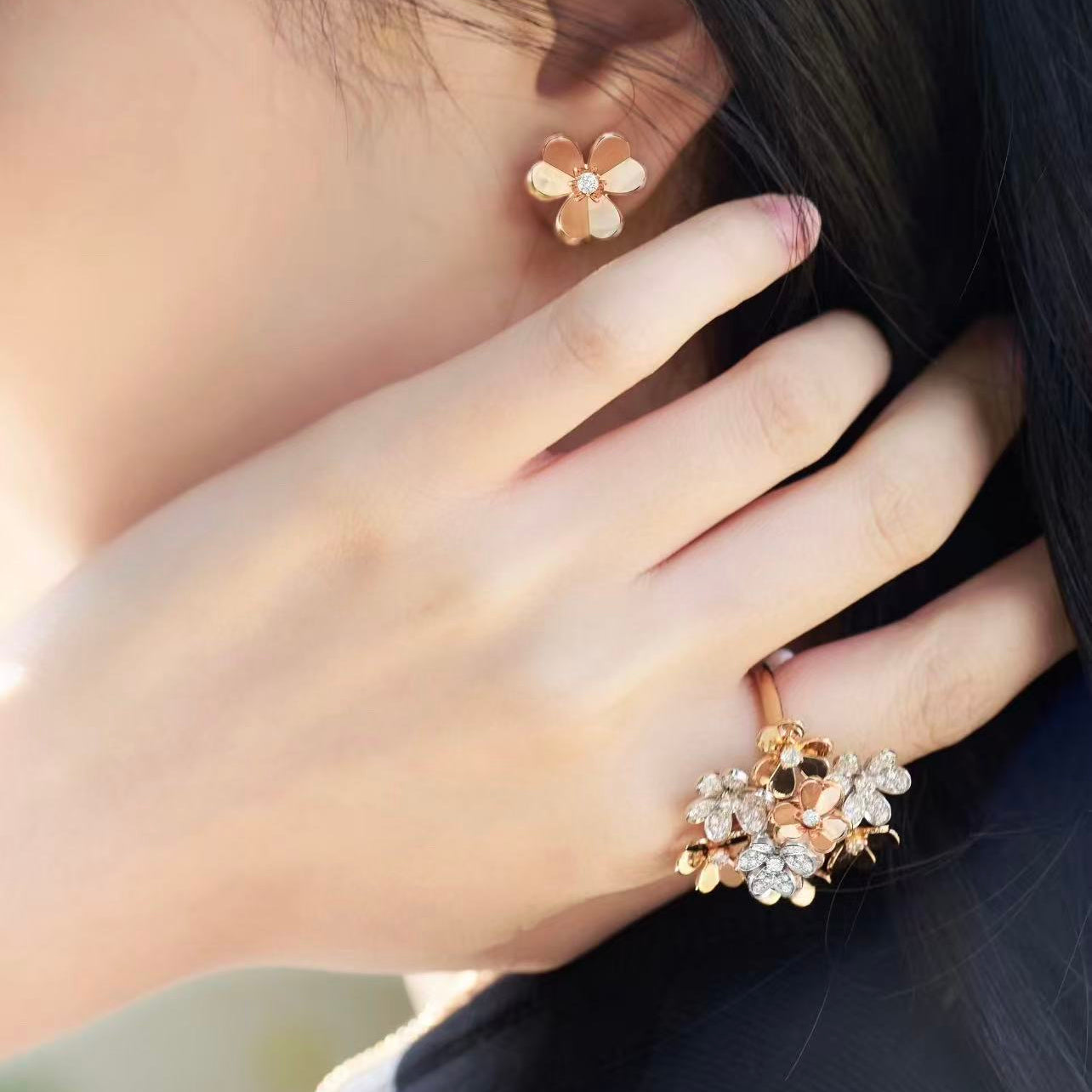 [Radiant Gem]¯FRIVOLE MINI FLOWER EARRINGS