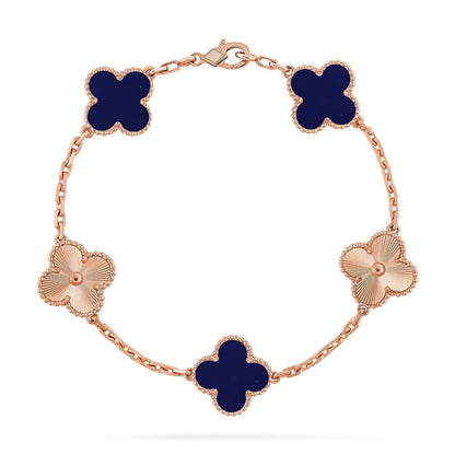 [Radiant Gem]New CLOVER 5 MOTIF LAPIS LAZULI BRACELET COLLECTION